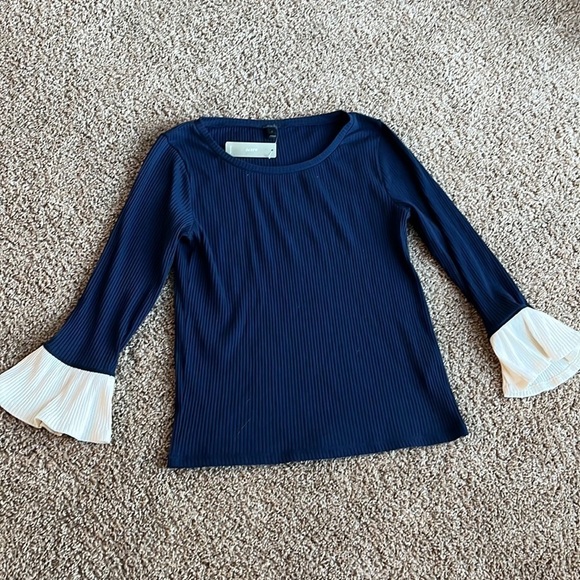 NWT J.Crew Ribbed Belle Sleeve Top Size Large - Picture 7 of 7